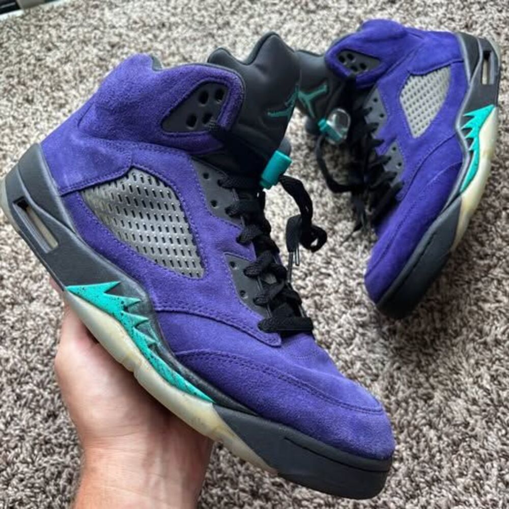 Air Jordan 5 Retro Alternate Grape Purple Ice Shoes Mens Size 13 136027-500